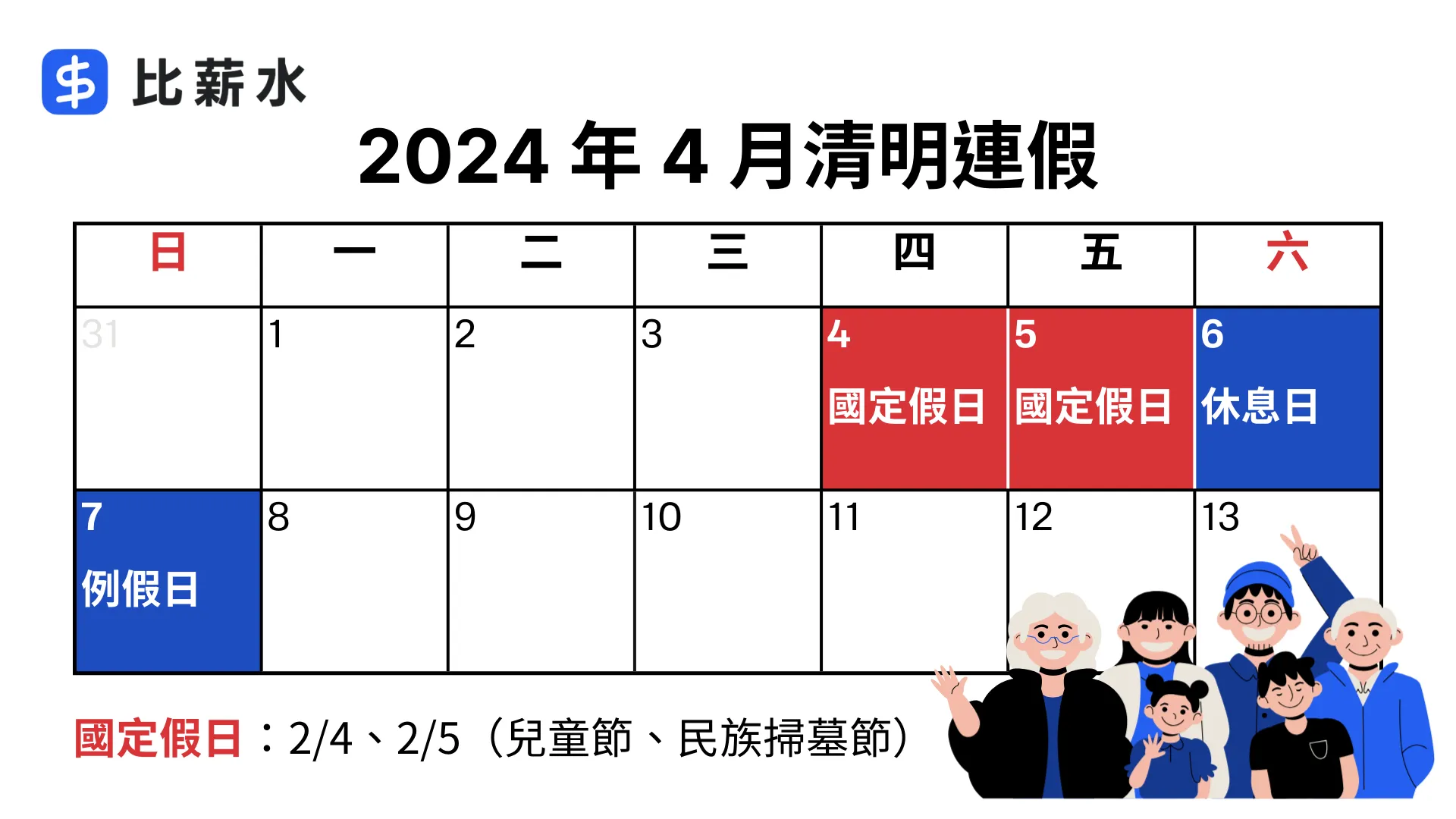 清明連假幾號到幾號